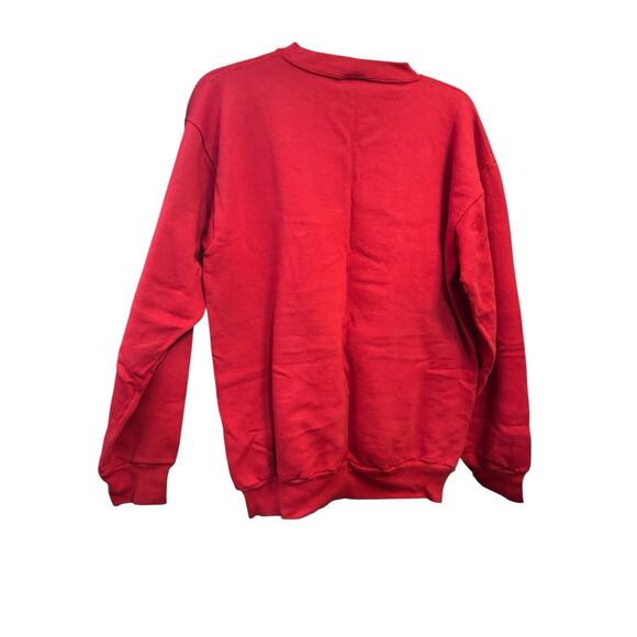 Vintage 1991 Saturdays Hero USMC Marines Bulldog Fleece Sweatshirt Large Red - Picture 7 of 7